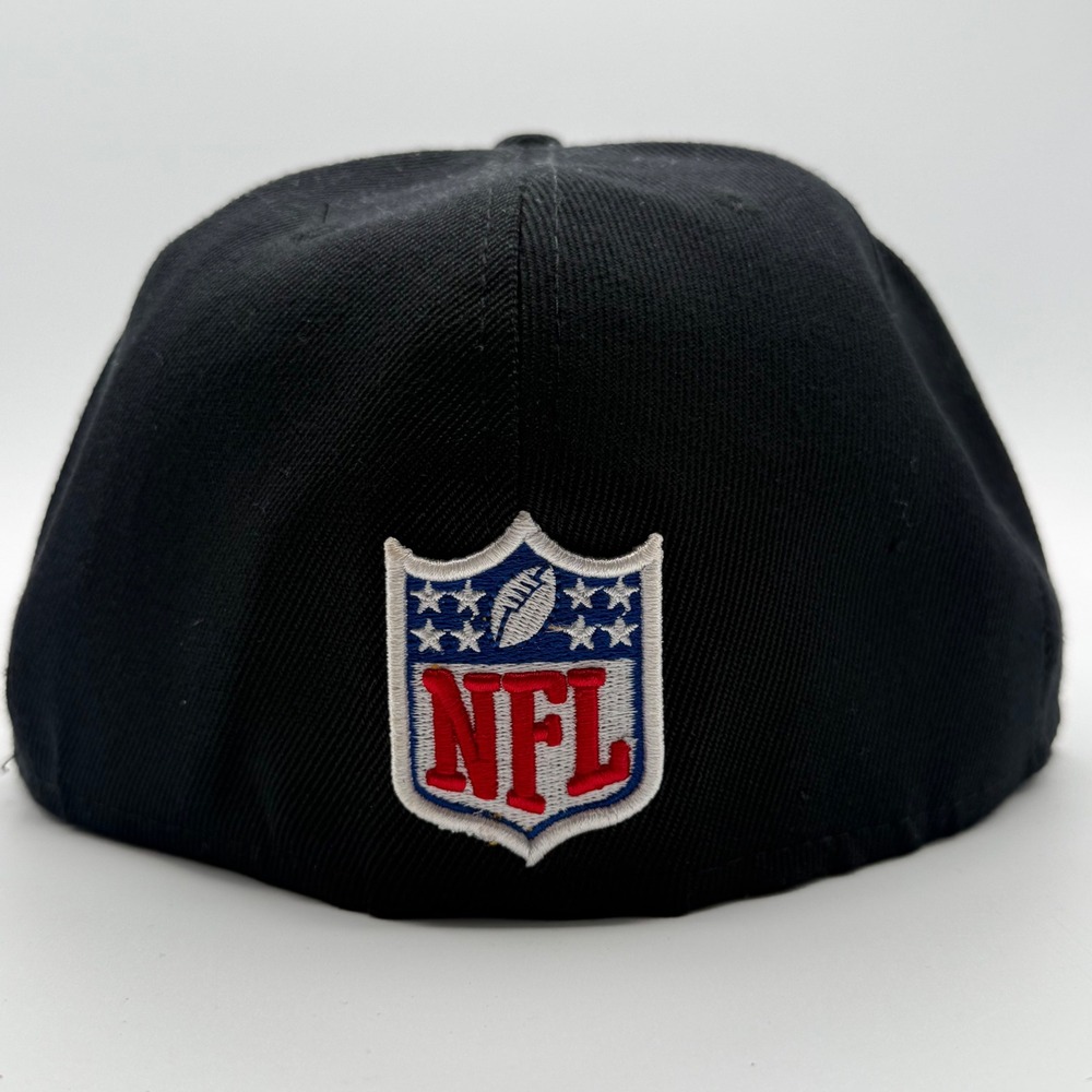New Era 59FIFTY Hat Mens 7 1/2 Black Excellent Baltimore Ravens NFL Fitted Cap - Picture 3 of 6